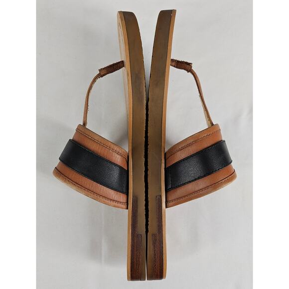 COACH NEW YORK WOMEN'S EILEEN THONG SANDALS BROWN/TAN/BLACK SIZE 5B - Picture 10 of 14